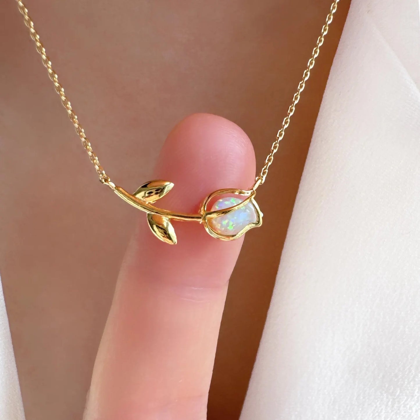 Artificial Enamel Sakura Flower Necklace, Flower Necklace