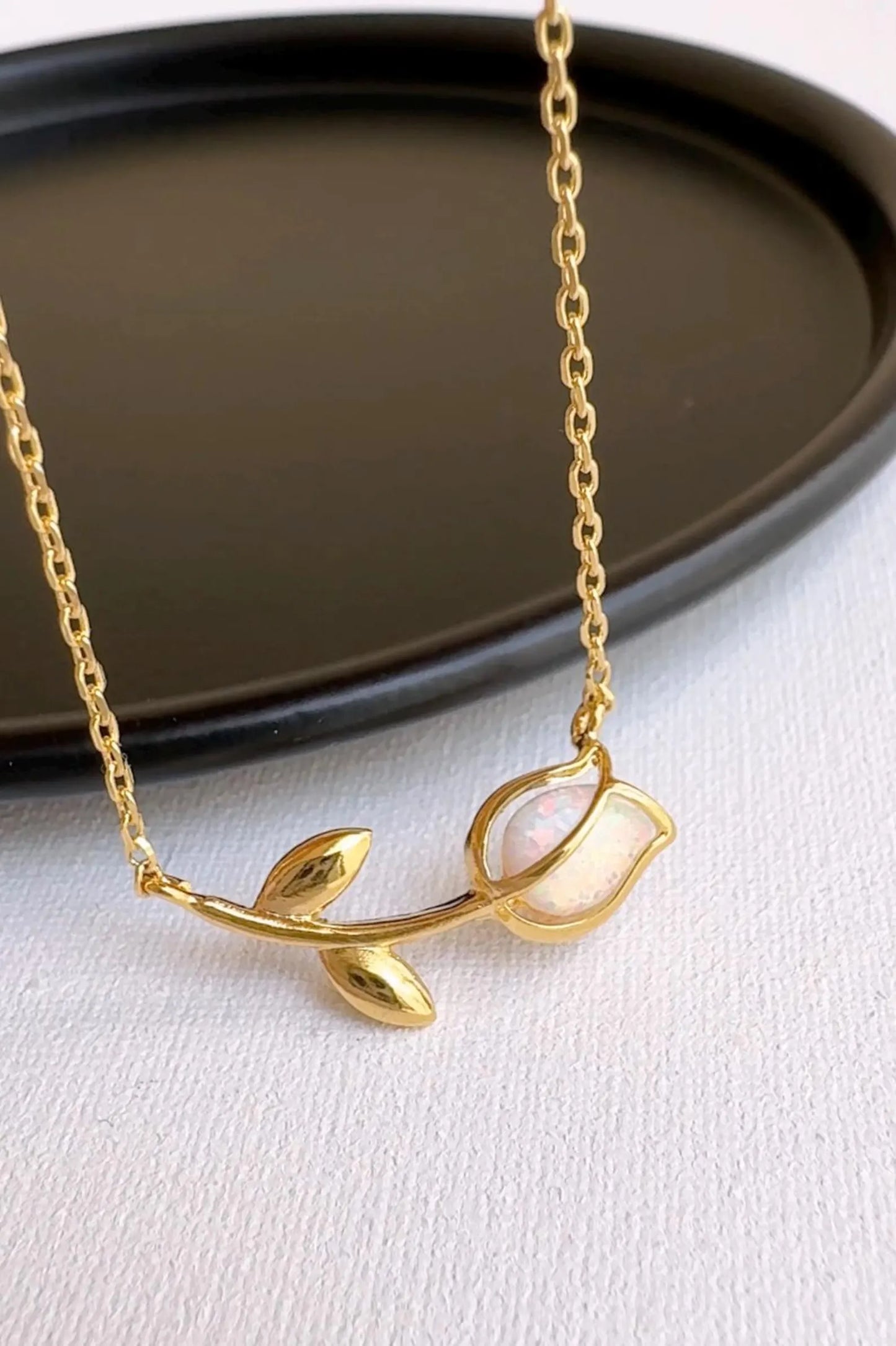 Artificial Enamel Sakura Flower Necklace, Flower Necklace